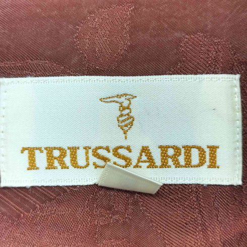 トラサルディ TRUSSARDI キュプラ ワンポイント刺繍 総柄 長袖 シャツ レディース import:M