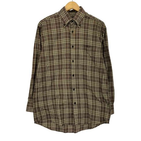 バーバリーロンドン BURBERRY LONDON チェック柄 コットン 長袖 ボタンダウンシャツ メンズ import:M