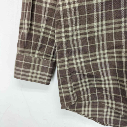 バーバリーロンドン BURBERRY LONDON チェック柄 コットン 長袖 ボタンダウンシャツ メンズ import:M
