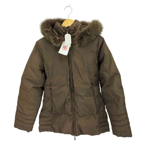 モンクレール MONCLER TANZ タンツ ファーフーデッド ジップアップ ダウンジャケット レディース