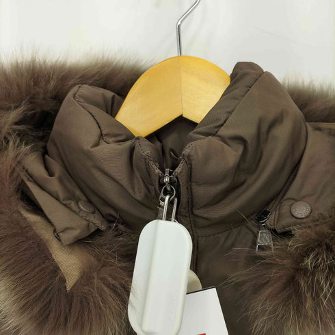 モンクレール MONCLER TANZ タンツ ファーフーデッド ジップアップ ダウンジャケット レディース