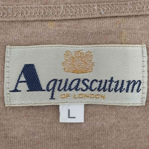 アクアスキュータム AQUASCUTUM 刺繍ロゴ ヘンリーネック カットソー メンズ L