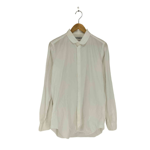ジョンローレンスサリバン JOHN LAWRENCE SULLIVAN 丸襟 L/S 比翼シャツ メンズ US:40