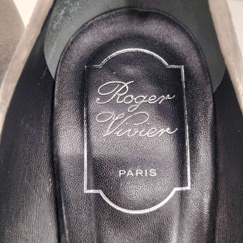 ロシェヴィヴィエ Roger Vivier プレートスクエアトゥ スエード パンプス レディース 371/2