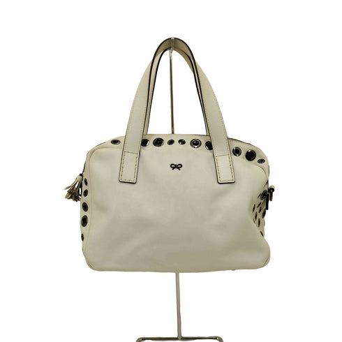 アニヤハインドマーチ ANYA HINDMARCH ハトメ レザーショルダーバッグ Y2K レディース