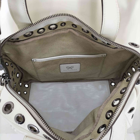 アニヤハインドマーチ ANYA HINDMARCH ハトメ レザーショルダーバッグ Y2K レディース