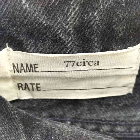 ナナナナサーカ 77circa センタージップデザイン 切りっぱなし デニムパンツ レディース
