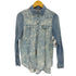 ディーゼル DIESEL 総柄 切替 デニムシャツ メンズ import:XS