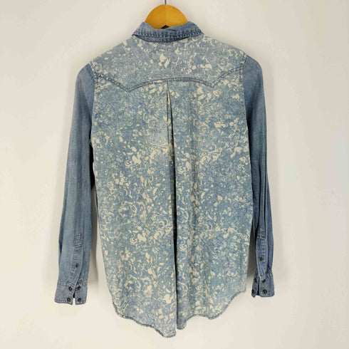ディーゼル DIESEL 総柄 切替 デニムシャツ メンズ import:XS