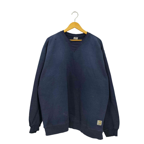 カーハート Carhartt 00s Vガゼットダメージ 無地スウェットトレーナー メンズ XL