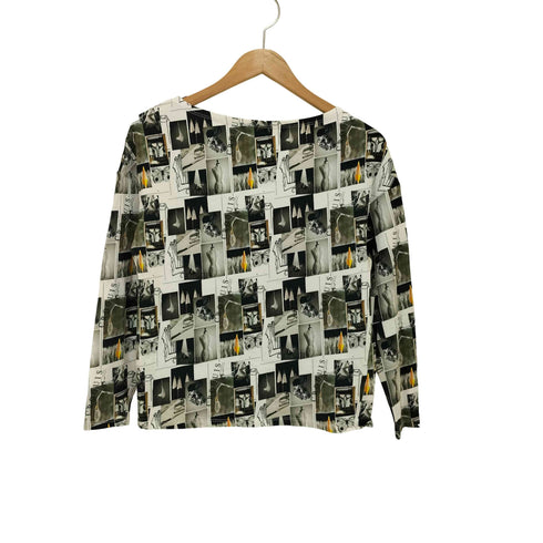sarah pacini イタリア製 総柄 ジャージーカットソー レディース