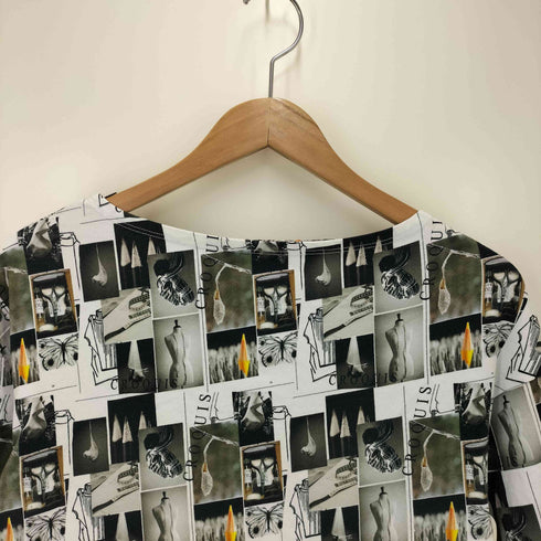 sarah pacini イタリア製 総柄 ジャージーカットソー レディース
