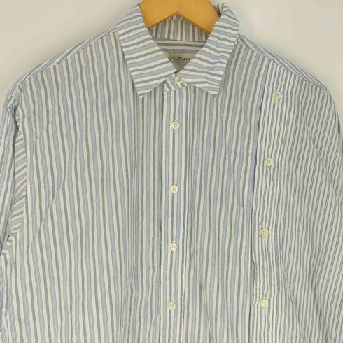 ナナナナサーカ 77circa circa make double placket shirt one-piece ストライプ シャツ ワンピース レディース