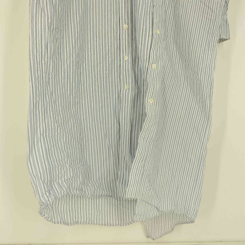 ナナナナサーカ 77circa circa make double placket shirt one-piece ストライプ シャツ ワンピース レディース