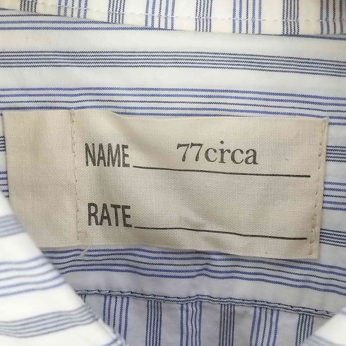 ナナナナサーカ 77circa circa make double placket shirt one-piece ストライプ シャツ ワンピース レディース