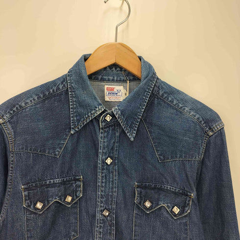 リーバイスヴィンテージクロージング Levis Vintage Clothing LVC 90s復刻 ショートホーン デニムウエスタンシャツ 90S DENIM WESTERN SHIRT メンズ 40