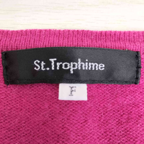 St.Trophime CASHMERE 100% カシミヤ カーディガン レディース FREE