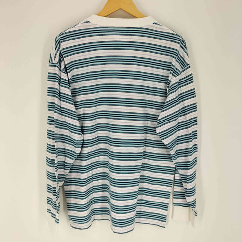 ボルトルーム vaultroom ロゴ刺繍 ボーダー クルーネック ロングスリーブ Tシャツ メンズ JPN:L