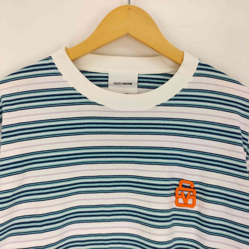 ボルトルーム vaultroom ロゴ刺繍 ボーダー クルーネック ロングスリーブ Tシャツ メンズ JPN:L