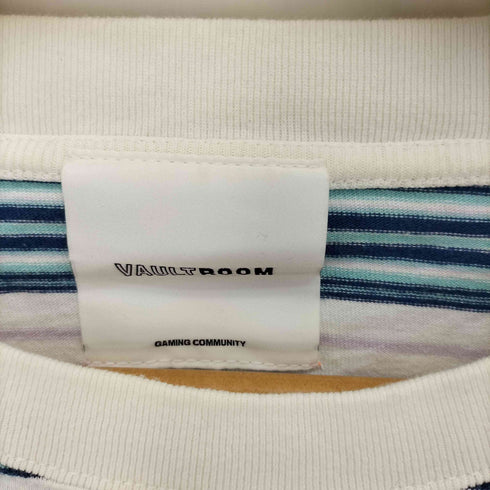 ボルトルーム vaultroom ロゴ刺繍 ボーダー クルーネック ロングスリーブ Tシャツ メンズ JPN:L