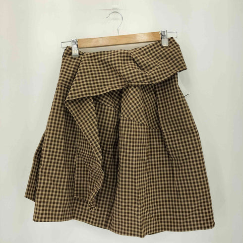 マルニ MARNI ギンガムチェックリボンデザインスカート レディース 38
