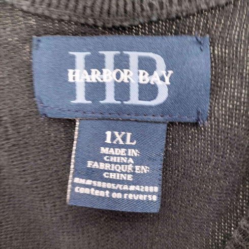 ハーバーベイ HARBOR BAY Vネック コットン ニット ベスト メンズ 1XL