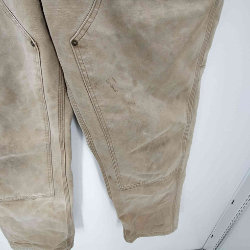 カーハート Carhartt WASHED-DUCK DOUBLE-FRONT WORK DUNGAREE ダック ダブルニー ワーク パンツ メンズ 34×32