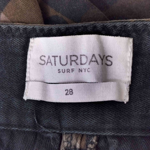 サタデーズサーフニューヨーク SATURDAYS SURF NYC カモフラージュ柄 クロップド パンツ メンズ 28