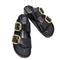 ビルケンシュトック BIRKENSTOCK アリゾナビックバックル ブラック ゴールド コンフォートサンダル レディース EUR:37
