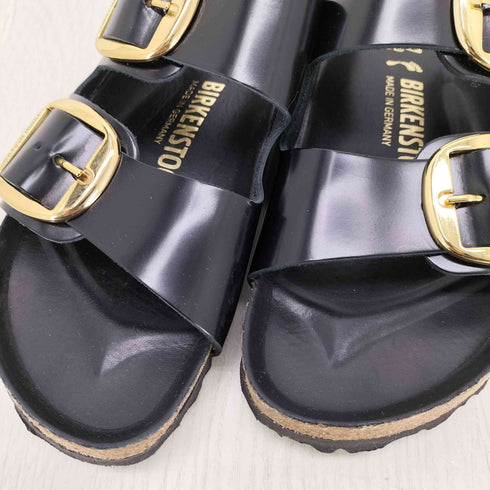 ビルケンシュトック BIRKENSTOCK アリゾナビックバックル ブラック ゴールド コンフォートサンダル レディース EUR:37