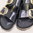 ビルケンシュトック BIRKENSTOCK アリゾナビックバックル ブラック ゴールド コンフォートサンダル レディース EUR:37