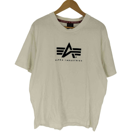 アルファインダストリーズ ALPHA INDUSTRIES ロゴプリント クルーネックTシャツ メンズ import:XL