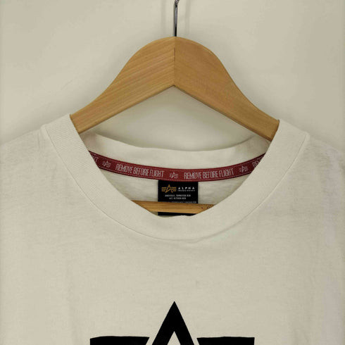 アルファインダストリーズ ALPHA INDUSTRIES ロゴプリント クルーネックTシャツ メンズ import:XL