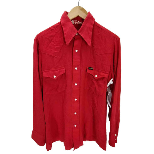 ラングラー Wrangler 70S USA製 三角タグ 襟芯 ウエスタン シャツ メンズ import:M