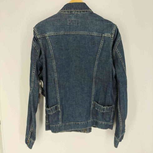 ダブルアールエルラルフローレン RRL RALPH LAUREN 90S 3ツ星 黒タグ USA製 3つポケット バック アジャスタ ロケットTALON ジップアップ デニム ワークジャケット メンズ import:M