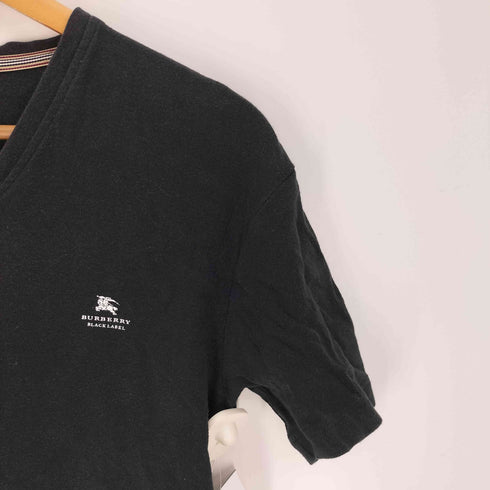 バーバリーブラックレーベル BURBERRY BLACK LABEL ロゴプリント Vネック ショートスリーブTシャツ メンズ 2
