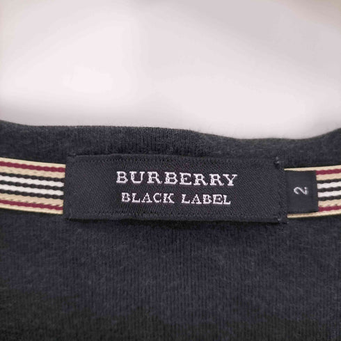 バーバリーブラックレーベル BURBERRY BLACK LABEL ロゴプリント Vネック ショートスリーブTシャツ メンズ 2