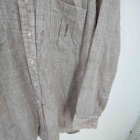 Creery Ltd SEPTEMBER SHIRTMAKERS ERZ 刺繍 ポリ コットン L/S ボタンダウン シャツ メンズ