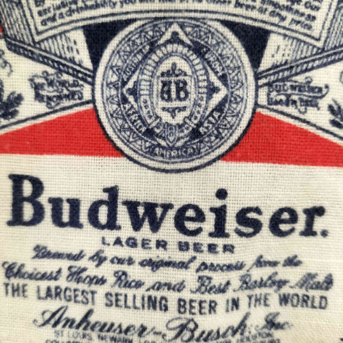 バドワイザー Budweiser 70S 総柄 S/S オープンカラーアロハシャツ メンズ