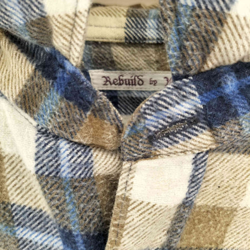 リビルドバイニードルズ rebuild by needles ドッキング L/S フランネル シャツ メンズ