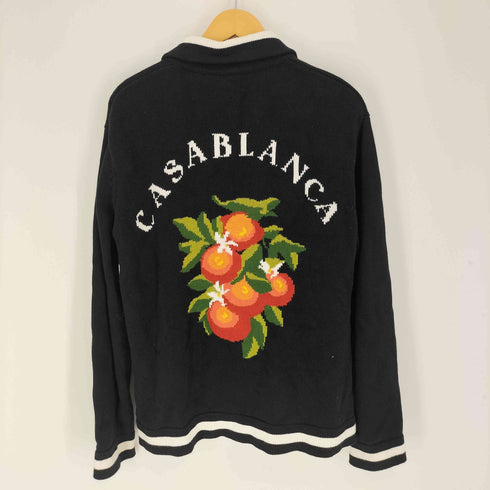 カサブランカ Casablanca Orange Knit Cardigan オレンジ ニット カーディガン ジップ ニット メンズ import:L