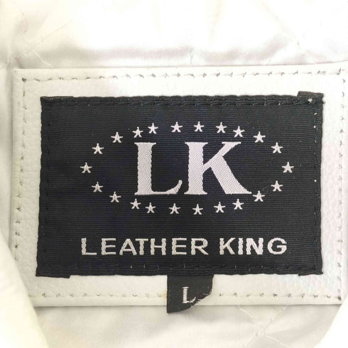 LK LEATHER KING REAL LEATHER 本革ダブルライダースジャケット メンズ JPN:L