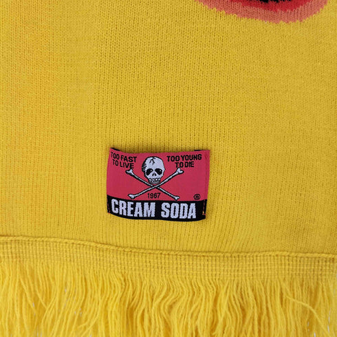 クリームソーダ CREAM SODA ファイヤーパターンニットマフラー メンズ