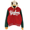 SD SPORT BLACK YANKEES VARSITY CROC LEATHERETTE MELTON HOODED JACKET メンズ import:L