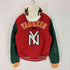 SD SPORT BLACK YANKEES VARSITY CROC LEATHERETTE MELTON HOODED JACKET メンズ import:L