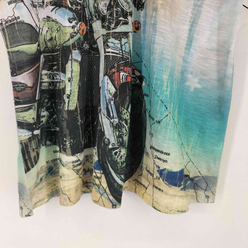 総柄プリント S/S Tシャツ y2k レディース