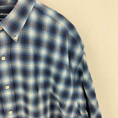 ラルフローレン RALPH LAUREN BLAKE オンブレチェック ボタンダウンシャツ メンズ XL