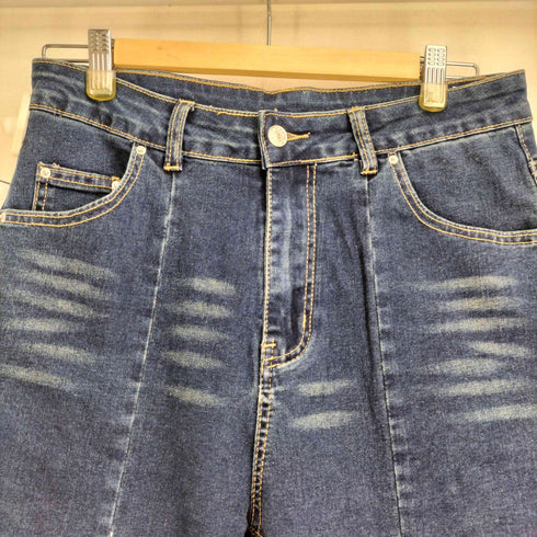 マジェスティックレゴン MAJESTIC LEGON サイドスリットストレッチフレアデニムパンツ レディース JPN:L