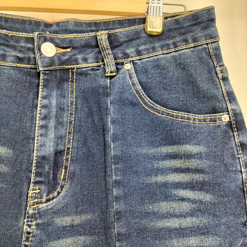 マジェスティックレゴン MAJESTIC LEGON サイドスリットストレッチフレアデニムパンツ レディース JPN:L