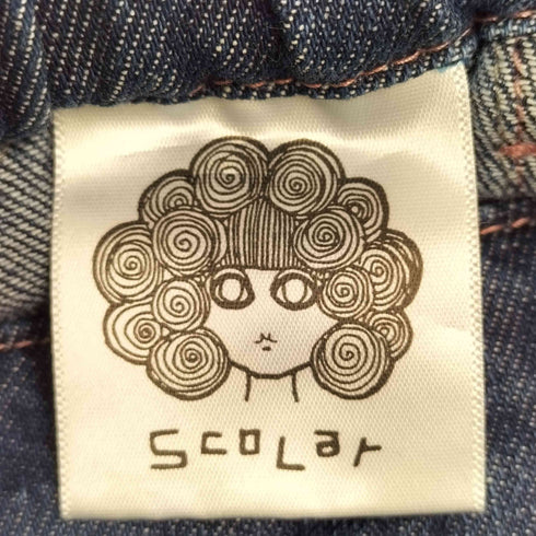 スカラー ScoLar バタフライワッペン パッチワーク デニムパンツ レディース JPN:M